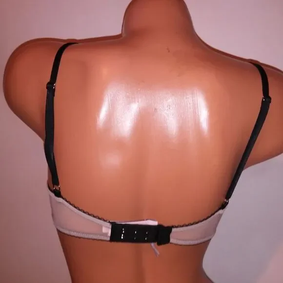 Set of 4 Victoria Secret Bra 32C Push Up Without PaddingDemi White Beige Black